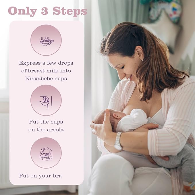 The Original Silver Nursing Cups with Silicone Ring,Nipple Shields for Nursing Newborn,Breastfeeding Must Haves for Soothe and Protect Your Nursing Nipples,Trilaminate 999 Silver(X-Large)