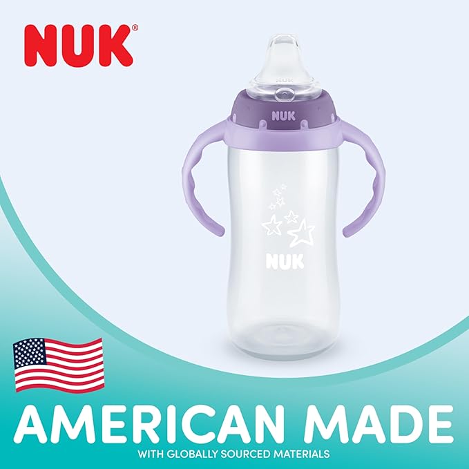 NUK Disney Princess Large Learner Cup 10oz 2pk – BPA Free, Spill Proof Sippy Cup