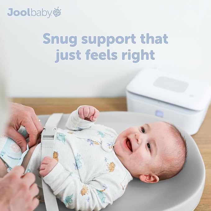 Jool Baby Waterproof Baby Changing Pad - Easy to Clean, Lightweight & Portable - Large Foam Cushion for Comfort (Gray)