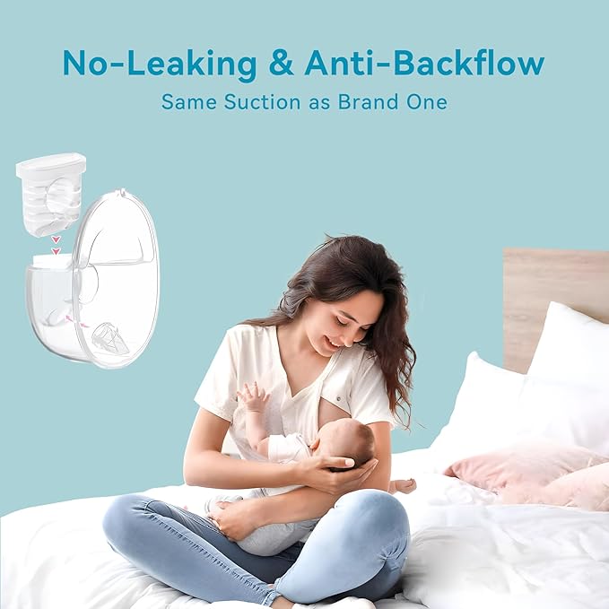 Breast Pump Parts for Lansinoh Discreet Duo/Nuliie/Motif Aura Glow S32 Pump, for mommed, for eufy Breast Pump Replacement Parts, Incl 8PCS Duckbill Valves