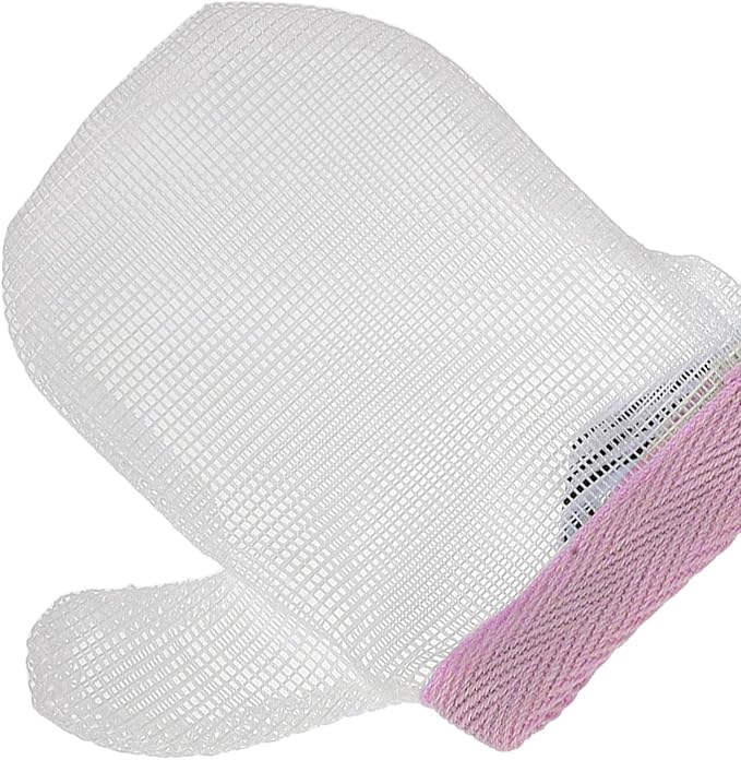 ERINGOGO 1 Pair Thumb Sucking Deterrent for Kids - Anti-Thumb Sucking Gloves for Nail Biting Prevention - Anti-Eating Teething Mitten Size M (Pink)