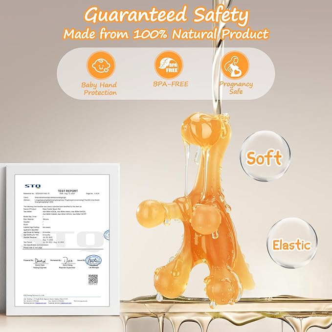 Amber Oil Baby Teething Toys for Babies 0-6 Months,Silicone Baby teethers for Babies 3 Months+,Freezer BPA Free Soft and Textured Chew Infant Toys Easter Gifts for Boys and Girls-Dinosaur