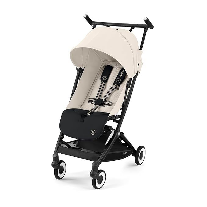 Cybex Libelle 2 Travel pockit Baby Stroller - Lightweight Carry-On Travel Stroller for Airplane with One-Hand Recline, Compatible with CYBEX Car Seats, Canvas White