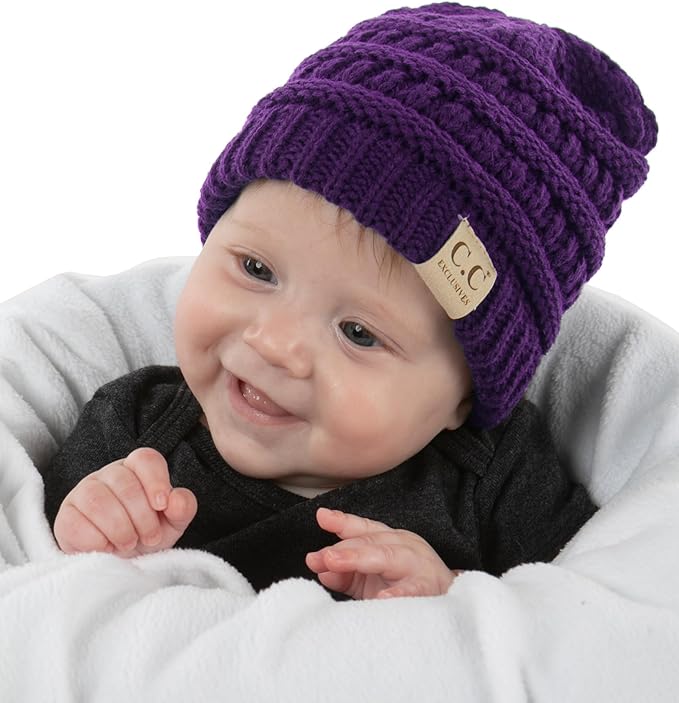 Funky Junque Baby Winter Hat – Cute Newborn Hats, Cozy Warm Infant Beanie, Soft Knit Stocking Stuffer for Babies 0–12 Months