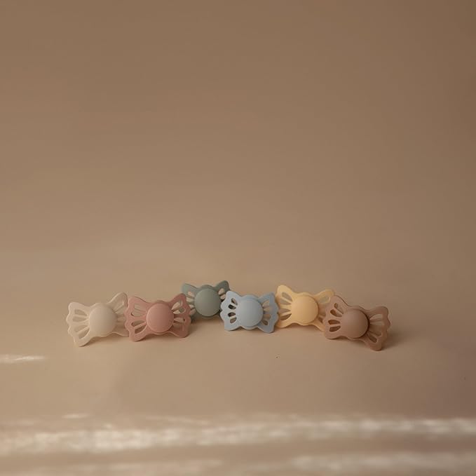 FRIGG Lucky Symmetrical SilkySoft Silicone Baby Pacifier | Made in Denmark | BPA-Free (Sage/Great Gray 0-6 Months)