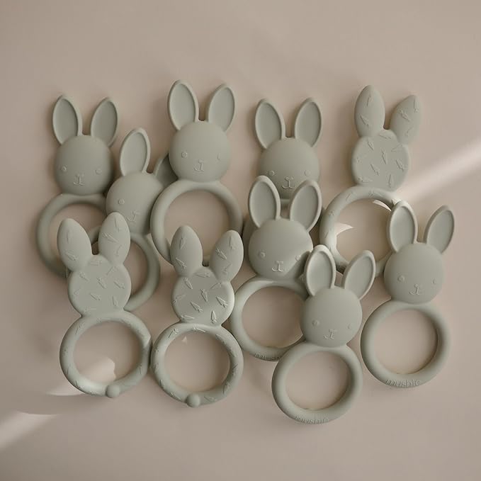 mushie Silicone Baby Teether Toy | Bunny
