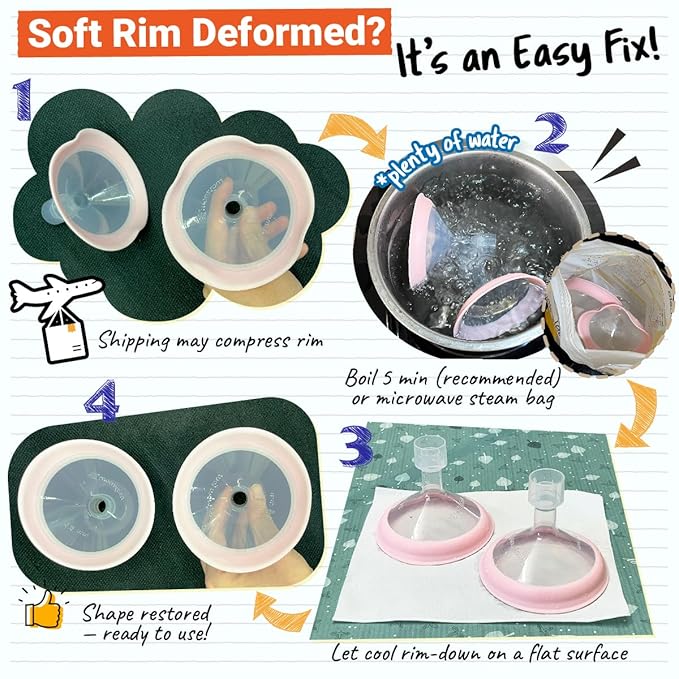 11mm Maymom MyFit Shields, Pano Series; Compatible with Medela Breast Pump- PersonalFit, Freestyle, Harmony, Maxi, Freestyle Flex Connector; Connect to Maymom Widemouth/Narrow Connector, 2pcs