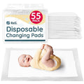 Reli. Disposable Changing Pads for Baby (55 Pack) | 18" x 24" Disposable Diaper Changing Pads, Large | Super Absorbent, Leak-Proof Liners | Waterproof, Quick Dry Underpads (White)