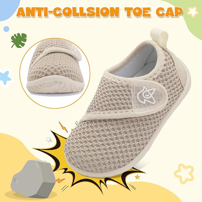 LeIsfIt Baby Shoes Boys Girls First Walking Shoes Non-Slip Infant Sneakers Lightweight Slip-on Crib Sneakers for First Walkers