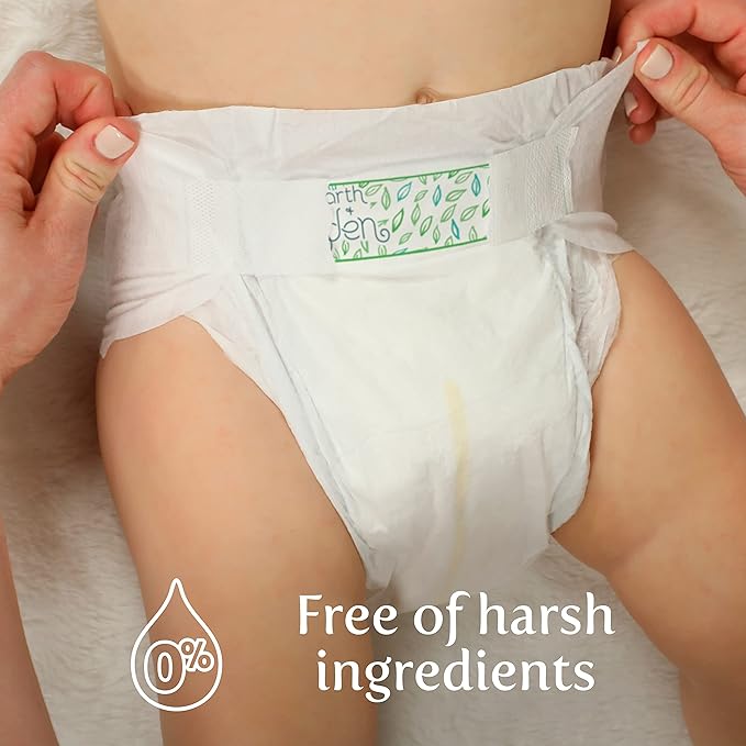 Earth & Eden Sensitive | Eco-Conscious & Hypoallergenic Diapers | Size 1 | 176 Count