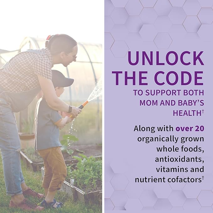 Garden of Life Prenatal Multivitamin for Women from Whole Foods with Biotin, Iron & Folate not Folic Acid, Probiotics for Immune Support - Vitamin Code Raw Pregnancy Must Haves - 30 Capsules