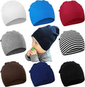 DRESHOW BQUBO 8 Pack Unisex Baby Beanie Hat Infant Toddler Kid Hats Baby Soft Cute Knit Cap Nursery Beanie