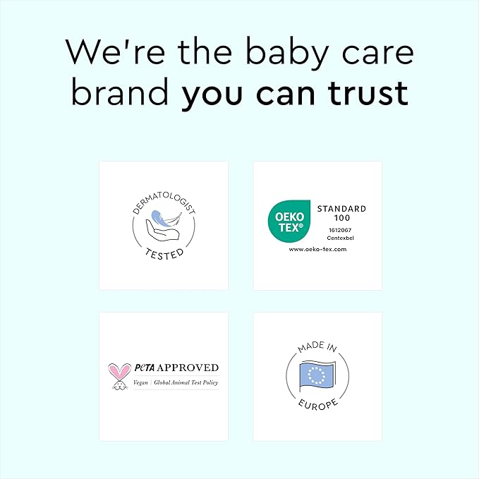 LILLYDOO Baby Swim Diapers - Size Small (13-24 lbs), Half-Monthly Supply (40 Count), Blue Whales Design, Skin-Friendly, Perfume- & Chlorine-Free, Hypoallergenic, Dermatologist Tested, Oeko-TEX®