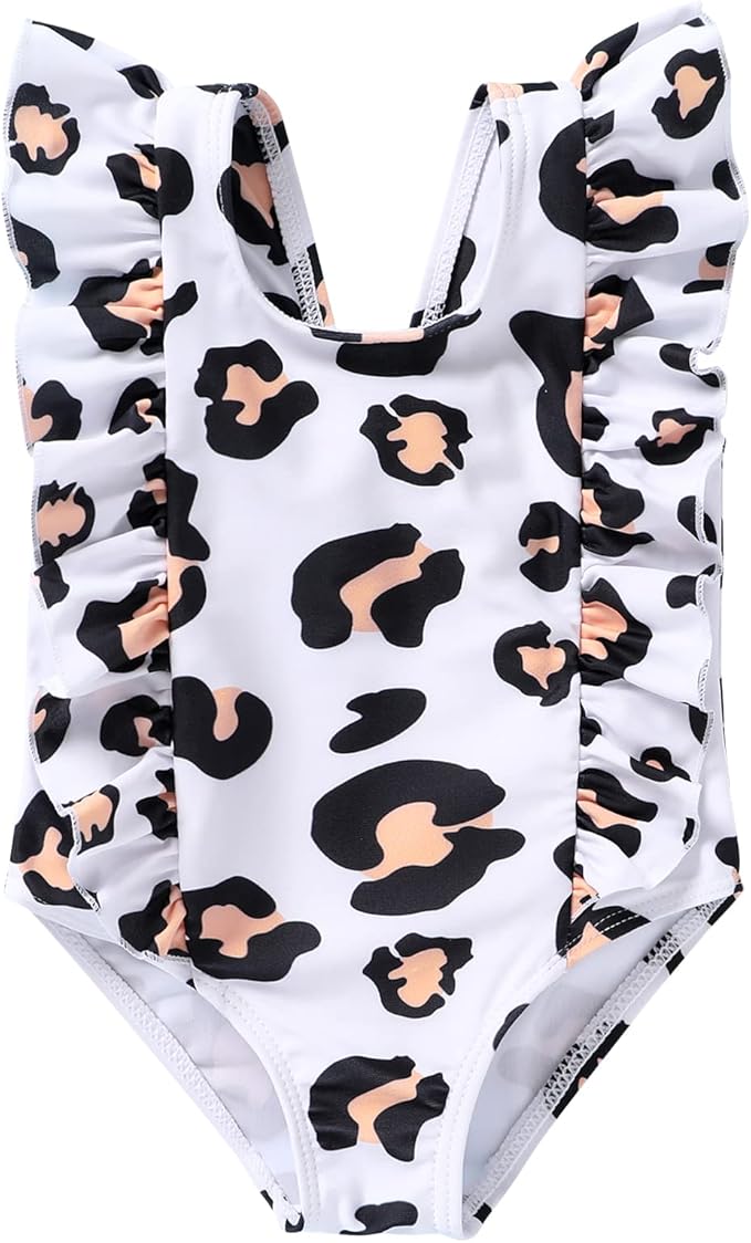 Newborn Baby Girl Ruffle Swimsuit Infant Toddler One Piece Floral Bikini Beach Bathing Swimwear Set