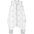 Mama Cheetah Toddler Sleep Sack with Feet 2T, 1.0 TOG Organic Cotton Baby Wearable Blankets with Legs, Baby Sleeping Bag for Walkers, Early Walker Medium