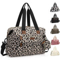 Pritent Diaper Bag Tote - Diaper Baby Bags with Pacifier Case, Shoulder Straps, Stroller Clips, Waterproof Large Mommy Maternity Travel Baby Bag for Mom and Dad, Leopard Print