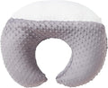 Nursing Pillow and Positioner Breastfeeding and Bottle Feeding, Propping Baby, Tummy Time, Sitting Support, with Removable Polyester Cover, dots Fabric, for Baby Boy Baby Girl (Rose Gray)