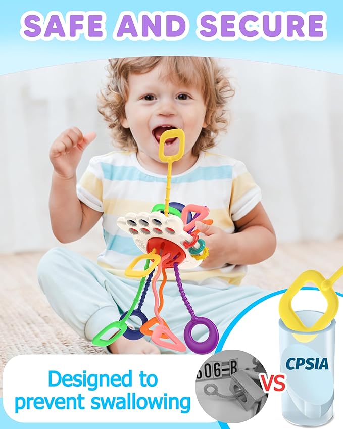 Tonberless Baby Sensory Montessori Toys for 6-12-18 Months, Toddler Teething Toy Birthday Gift Travel Toys for 1 2 3 Year Old Boy Girl Infant 8 9 10 Months Old
