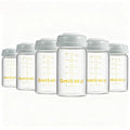Breast Milk Storage Bottles 180ml 6oz BPA-Free Leak-Proof Baby Bottle for Breastmilk Storage Wide Neck Bottles with Screw Ring Sealing Disk Breastfeeding (Grey, 180ml-6Packs)