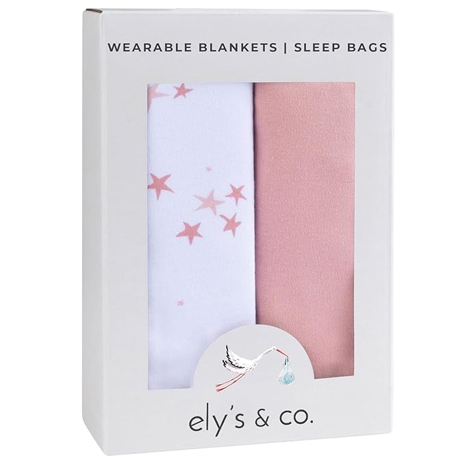 Baby Wearable Blanket - Baby Sleep Sack 100% Interlock Knit Cotton - Sleep Sack 12-18 Months - Comfy Soft Lightweight, 2-Pack Set