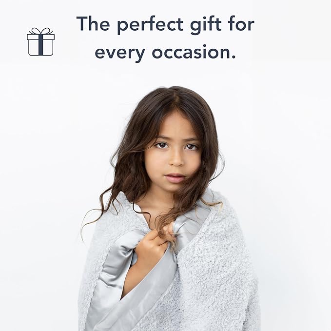 Little Giraffe Chenille Baby Blanket – 29x35” Soft Chenille with Satin Trim, Silver | Ultra-Soft, Gentle & Safe, Lightweight & Breathable for Newborns & Toddlers