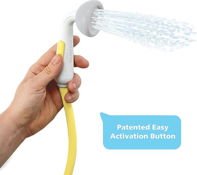 Yookidoo Baby Bath Shower Head - Elephant Water Pump and Trunk Spout - for Newborn Babies in Tub Or Sink (Yellow)