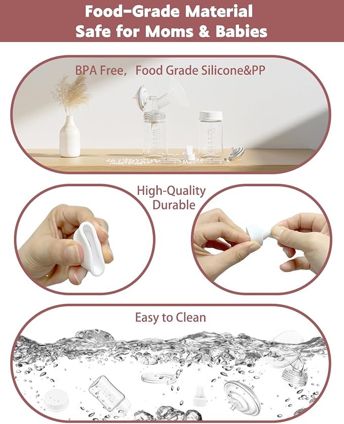 4packs 22mm Full Breast Replacement Pump Parts for Spectra S1 S2 9 Plus Synergy Gold Include 13mm Flange,Valve,Backflow Protector,Tube,Bottle,Caps, Fit for Motif Luna Cimilre Ameda MYA Pump