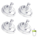 Sippy Straw Nipples for Comotomo Baby Bottles, Transition Straw Sippy Cup 100% Food Grade Silicone Soft Nipple, 8m+, Pack of 4