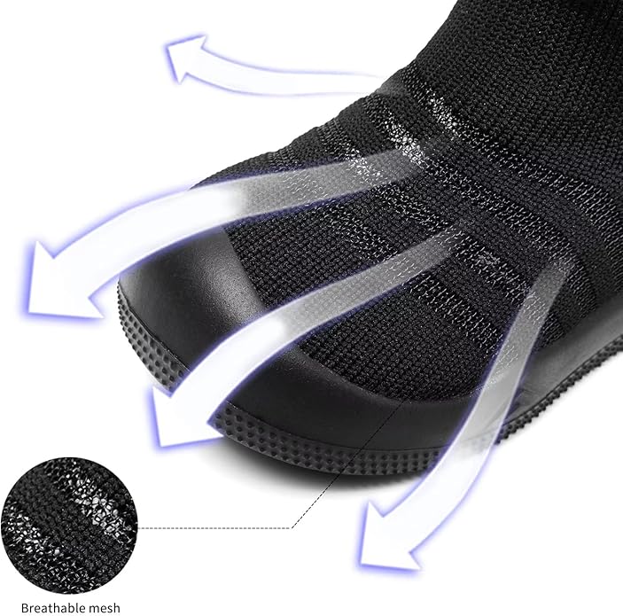 Eashi Baby Boy Girl Non-Skid Indoor Infant Walking Shoes Breathable Warm Elastic Sock Shoes with Memory Sole Protect Toes Outdoor Sneakers