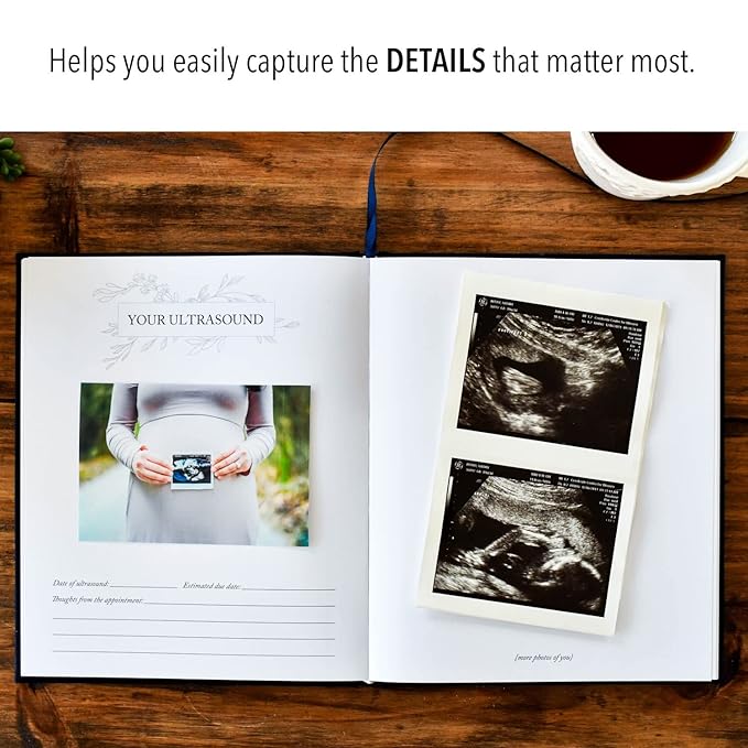 Pregnancy Prayer Journal - Christian Pregnancy Journal For Milestones - Linen-Bound Baby Book Keepsake - Gifts For Expecting Moms (Grey, 110 Pages)