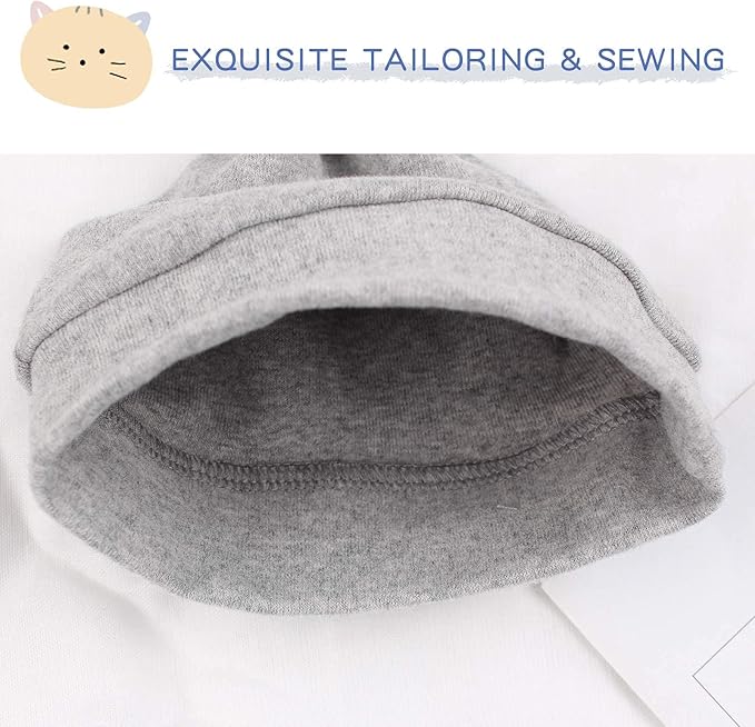 JANGANNSA Newborn Baby Hat Infant Baby Boys Beanie Top Knot Stretchy Hats for Girls 100% Organic Cotton