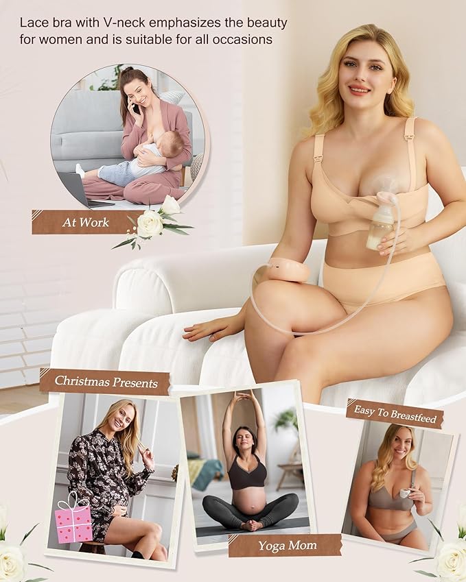 As Fairy Nursing Bras for Breastfeeding Mesh Lace Seamless Maternity Bra Pregnancy Sleep Wireless Pumping Bralette