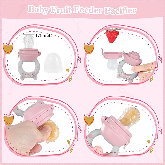 Silicone Baby Feeding Set 10 Pcs Baby Led Weaning Supplies Suction Bowl Divided Plate Baby Bibs Fruit feeder Pacifier Baby Spoons Forks Sippy Cup Utensil Sets Baby Essentials for Newborn Gift Pink