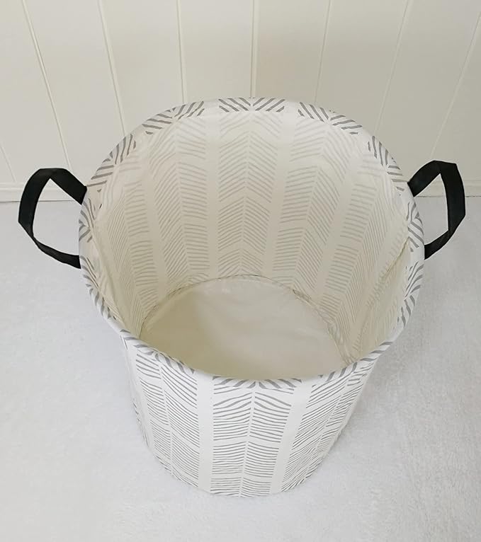 Round Laundry Hamper Storage Basket Laundry Organizer Hamper Storage Bins Clothes and Toys Box Nursery Hamper Gift Basket For Kids with Handles