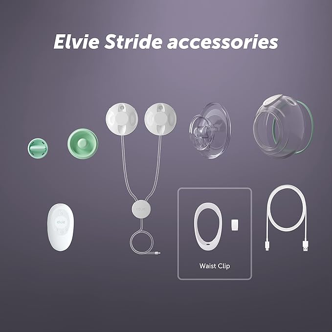 Elvie Stride Breast Pump Flexible & Portable Waist Clip - 1 Size Fits All - BPA Free - Accessories for Pumps & Breastfeeding Essentials
