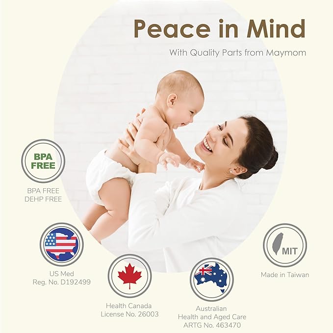 Maymom MyFit Crater Series 14mm Two-Piece Design Small Breastshield Compatible with Medela Breast Pump Parts; Replace Medela Shields; Fit Flex Connector; 2pc