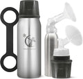 CERES CHILL OG Breastmilk Chiller & Warmer – 12–34oz Portable Breast Milk Cooler, Storage & Baby Bottle for Travel, Work or On-The-Go – Pump Compatible Container – Per My Last Email Steel