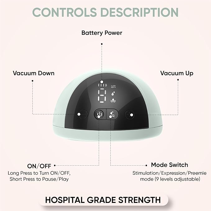 Zomee Fit Wearable Breast Pump, Hands Free, Portable,Discrete Electric Double Breast Pump Holds 5 oz -Wireless 2+ Hours of Battery Leak Proof Anti Backflow - Fanny Pack with Diaper Chaning Pad (Black)
