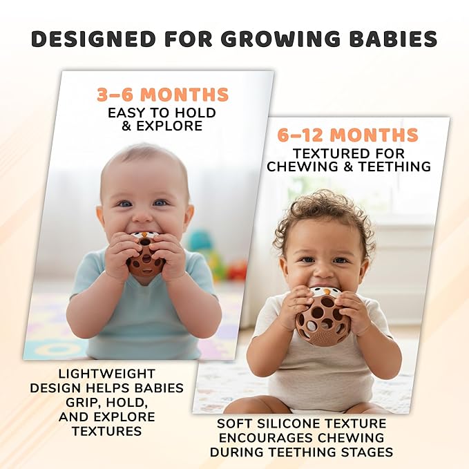 Baby’s Way Teething Toy – Owl Silicone Teether Toy for Babies 3–6 Months Toys for 6–12 Months – Baby Teething Relief, Silicone Teethers for Babies
