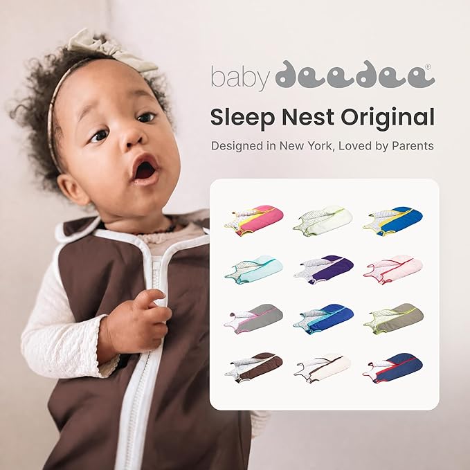 baby deedee Sleep Nest Sleeping Sack, Warm Baby Sleeping Bag fits Toddler and Infants, Gray Lagoon, Large (18-36 Month), 1 Count