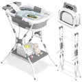AVIDOR 2-in-1 Baby Bathtub with Stand for Newborn and Infants, Foldable Baby Bath Tub, Baby Shower Gifts for New Parents
