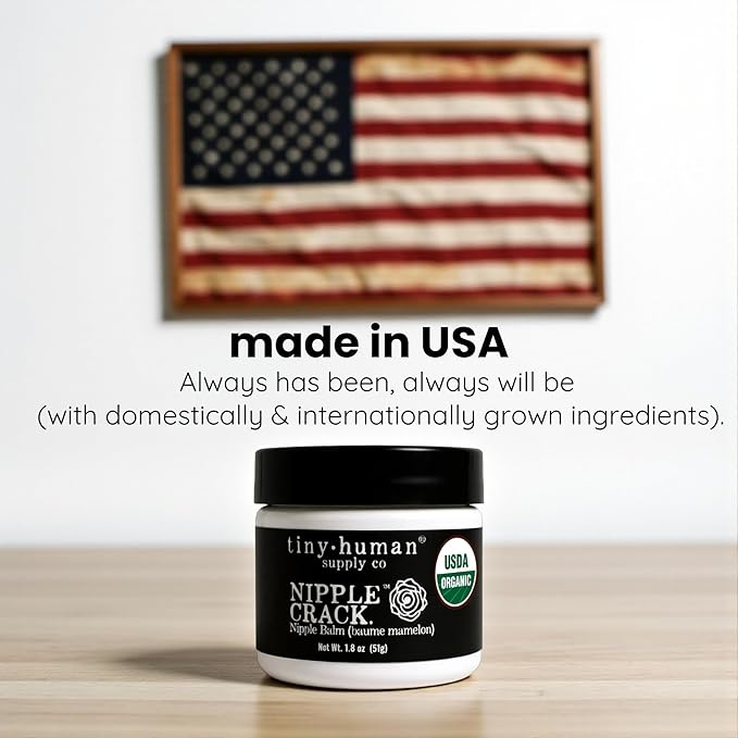Organic Nipple Cream, Nipple Crack Lanolin Free Nipple Butter, Balm for Breastfeeding Mother, No Need to Wash Off, Safe for Baby and Mama