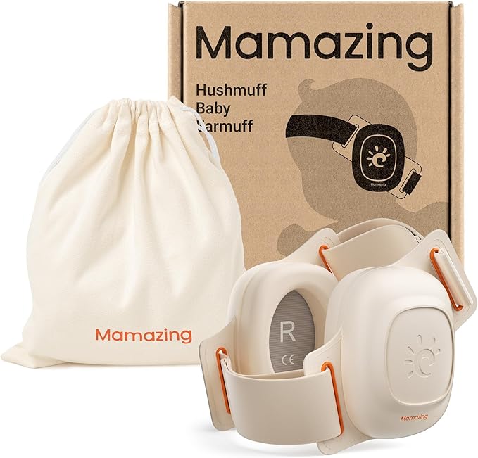 MAMAZING Baby Ear Protection for Infants and Toddlers (3 to 48 Months), 25dB Noise Cancelling Headphones for Travel, Airplanes, Concerts – CE & ANSI Certified Hearing Protection & Improves Sleep