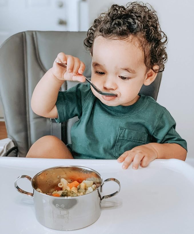 Kids Stainless Steel Utensil Set | Kiddobloom | Premium 304 (18/8) | 5-piece Set: 2 Spoons, 2 Forks, and 1 Butter Knife | Perfect Silverware for Montessori Toddlers and Children | by Kiddobloom