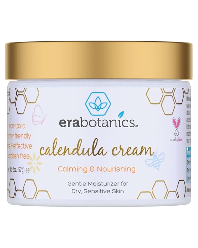 Era Organics Calendula Cream for Babies - Soothing & Nourishing Baby Moisturizer with Cocoa Butter, Rosemary & More - Face & Body Cream for Sensitive Skin, Made in USA