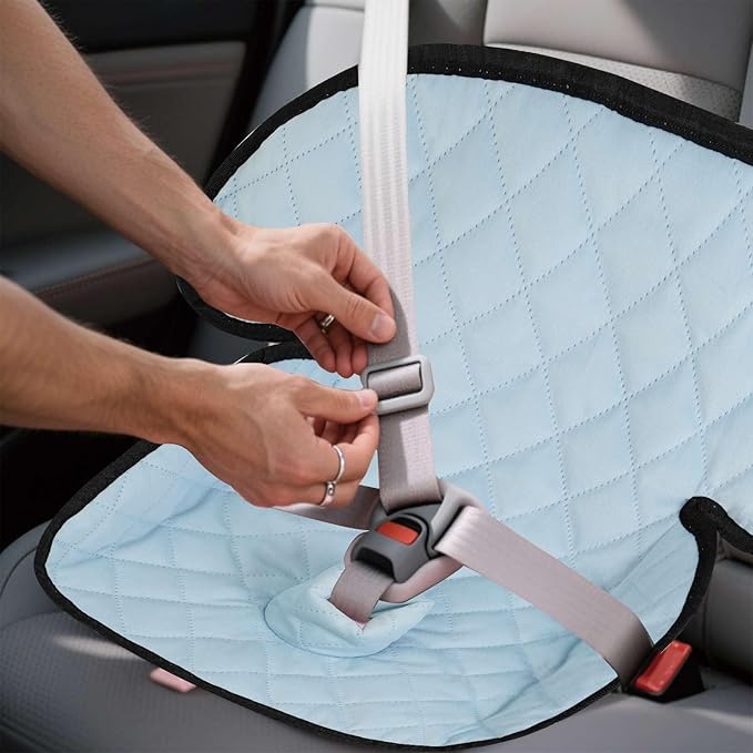 MOOB Waterproof Car Seat Protector - Potty Training Liner for Baby & Toddler, Machine Washable Piddle Pad with Anti-Slip Backing, Universal Fit for Infant Car Seat & Stroller (Purple)