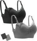 Stelle Lace Nursing Bras for Breastfeeding Seamless Pregnancy Maternity Wireless Bralette with Pads, Extenders