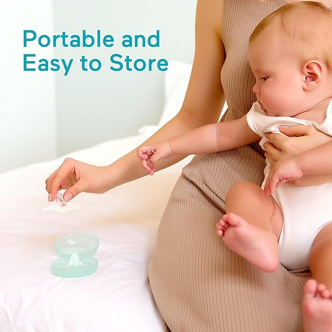 Paruu Contact Nipple Shields, Butterfly Breastfeeding Nipple Shields for Protecting Flat or Inverted Nipples, 100% Food-Grade Silicone, Made Without BPA/BPS, Include Carry Case (20mm)