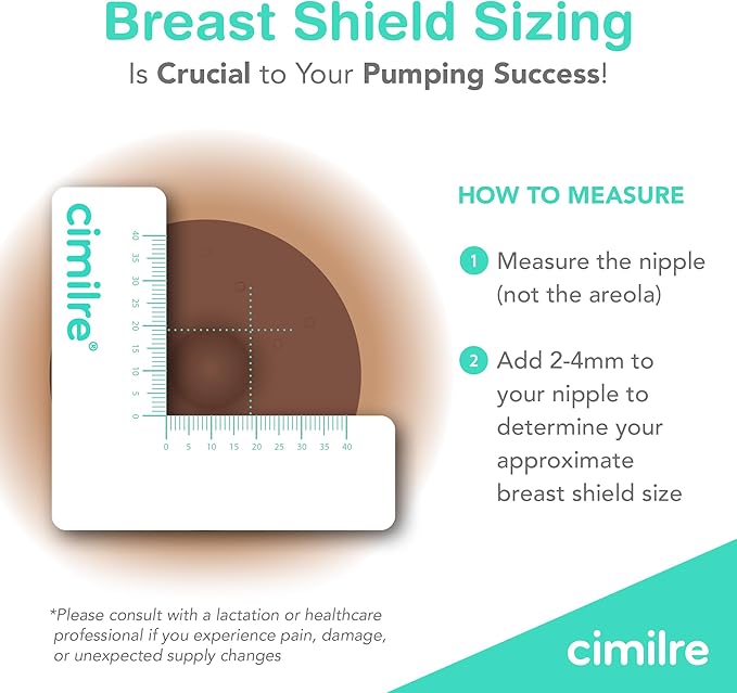 Cimilre 19MM Breast Shields, Spare & Replacement Breast Shields for The Cimilre Breast Pump, Comfortable Breast Pump Parts for Nursing Moms, 19MM Shields (Set of 2)