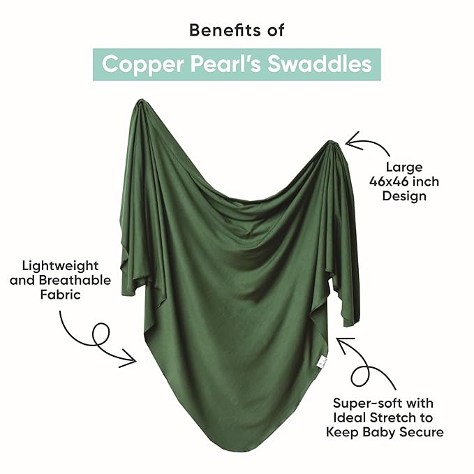 Copper Pearl Baby Swaddle Blanket - Premium Knit Baby Blanket, Large Soft Stretchy Receiving Blankets for Baby Boy and Girl, Swaddles for Newborn, Infant, and Toddler (Liberty)